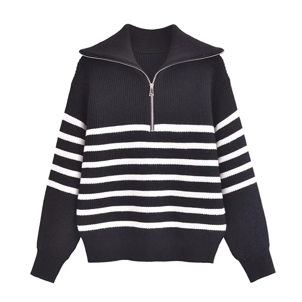 Warm Half-Zip Sweater Jacket for Fall/Winter