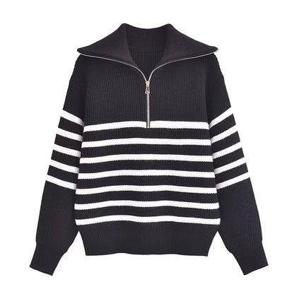 Warm Half-Zip Sweater Jacket for Fall/Winter