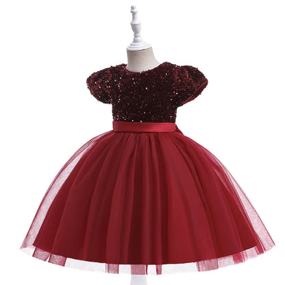 Princess Girls’ Sequined Bow Dress – Birthday