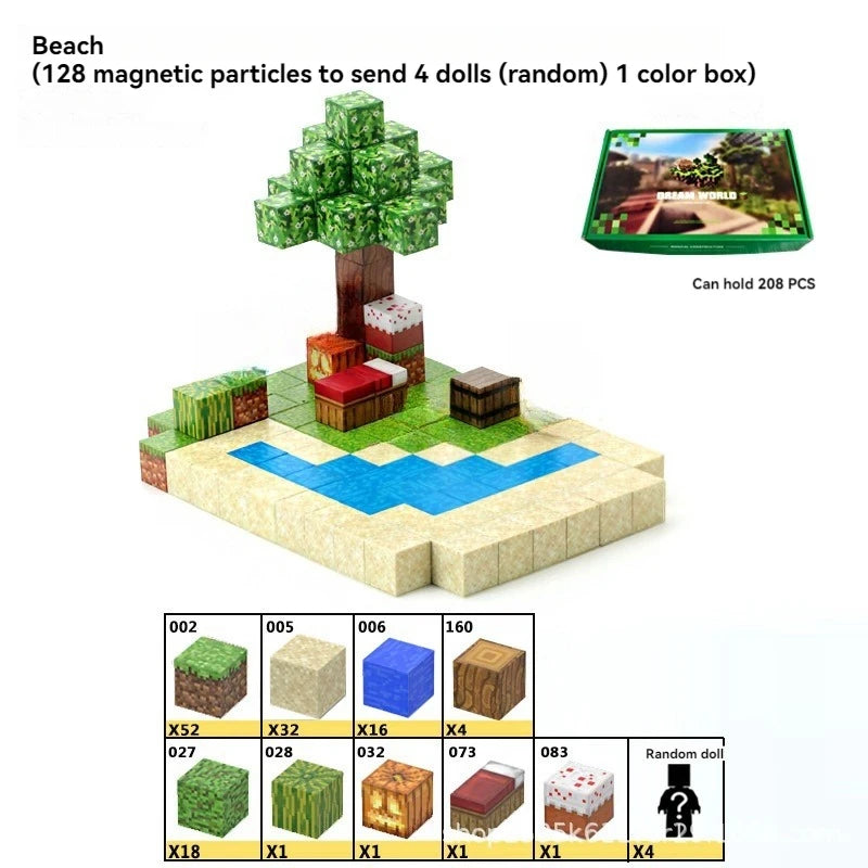 Creative Street View Magnetic Blocks - DIY World Architecture Kit for Kids