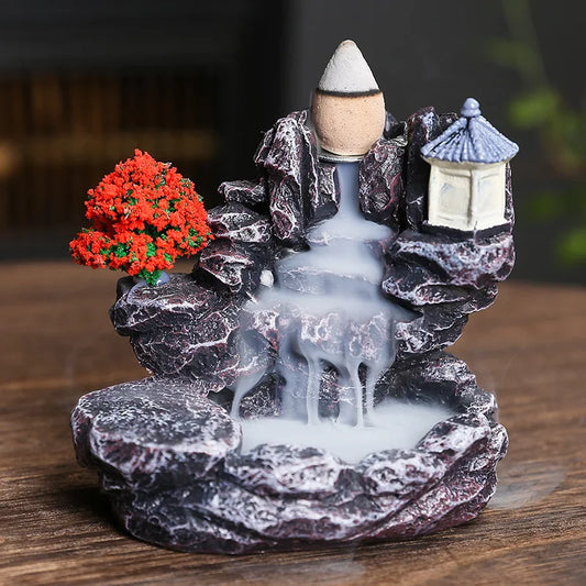 Serene Waterfall Backflow Incense Burner: Elevate Your Space with Aromatic Elegance