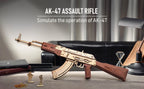 Robotime Rokr AK47 3D wooden gun building block toy, detailed DIY puzzle for kids and adults, justice guard themed.