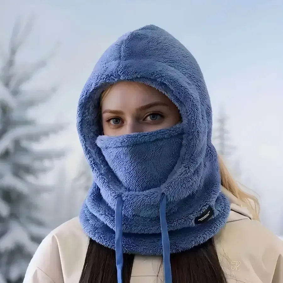 Winter Face Cover Hat with Fleece Sherpa Lining
