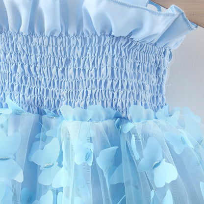 Toddler Girl Embroidered Mesh Party Outfit