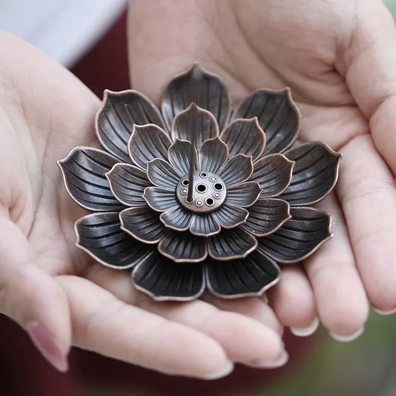 Lotus Alloy Incense Burner: Elevate Your Space with Serenity and Style