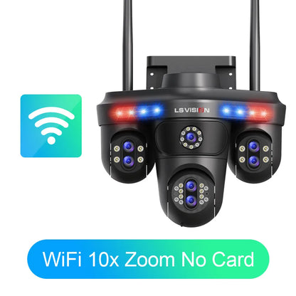 3/4 Screen WiFi PTZ Camera | 10X Zoom | AI Auto Tracking | Outdoor IP66 CCTV