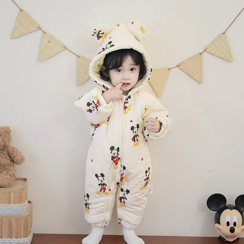 Unisex Cotton Romper – Mickey Magic for Babies