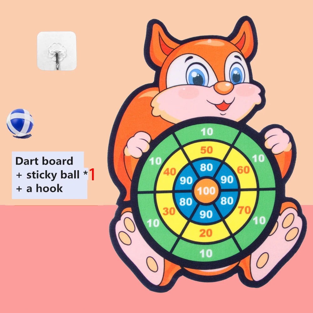 Montessori Animal Dart Board – Interactive Sticky Ball Toy for Kids