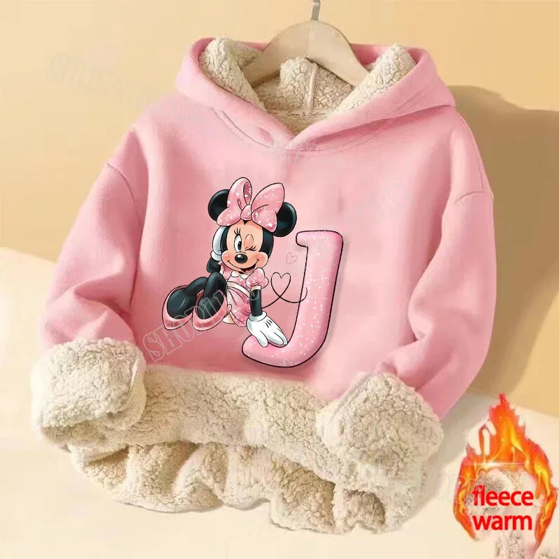 Minnie Mouse Girl Pullover Hoodie: Warm & Stylish Winter Sweatshirt