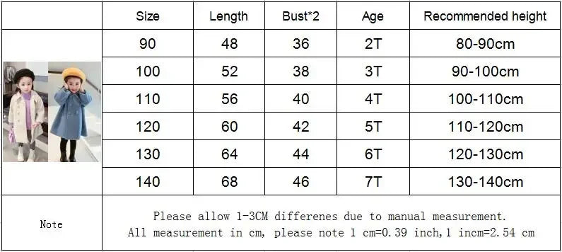 Warm Baby Girl Coat – Double-Breasted Winter Fashion