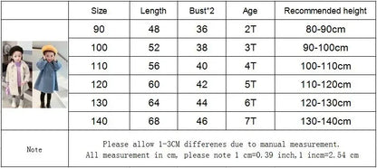 Warm Baby Girl Coat – Double-Breasted Winter Fashion