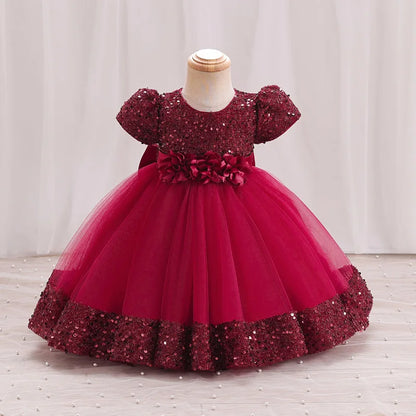 Toddler Princess Dress – Short Sleeve, Sparkly & Fluffy