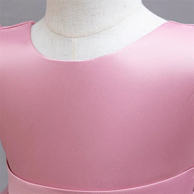 Elegant Kids Dress with Big Bow – Special Occasions