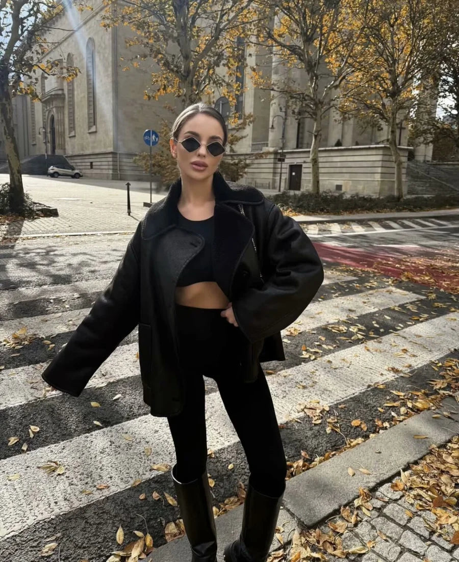 Bold & Warm: Double-Sided Fall Coat