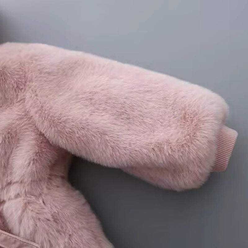 Warm Girls’ Jacket – Long Sleeve Plush Outerwear