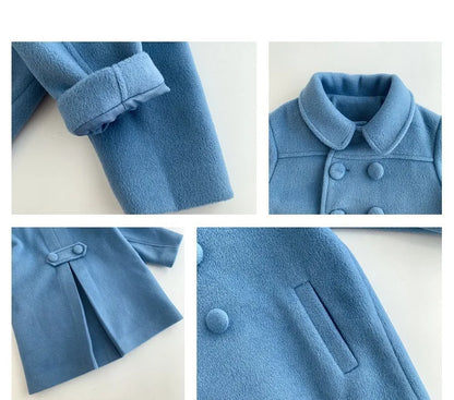 Warm Baby Girl Coat – Double-Breasted Winter Fashion