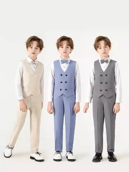 Boys’ Multi-Occasion 5-Piece Suit – Formal Event & Performance Wear