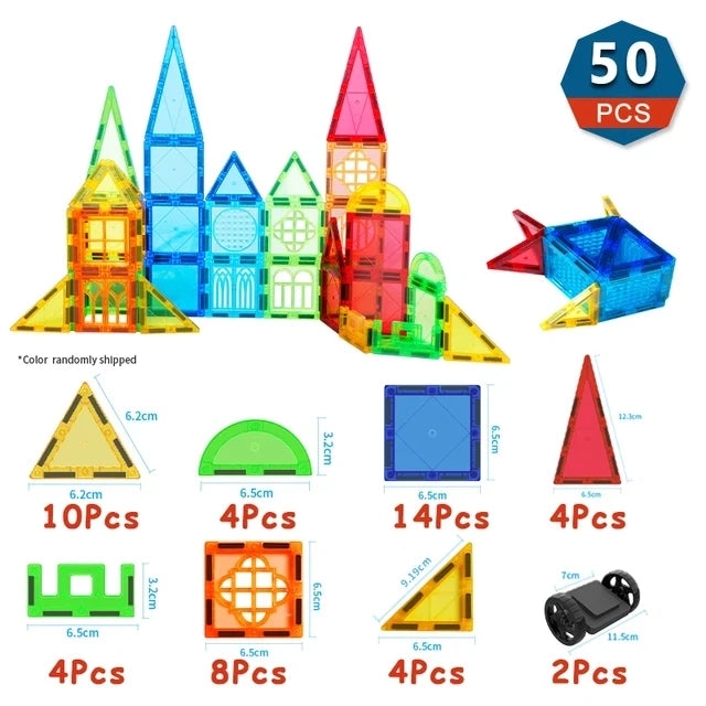 Colorful Window Architecture Puzzle - Creative Magnetic Building Toy for Kids