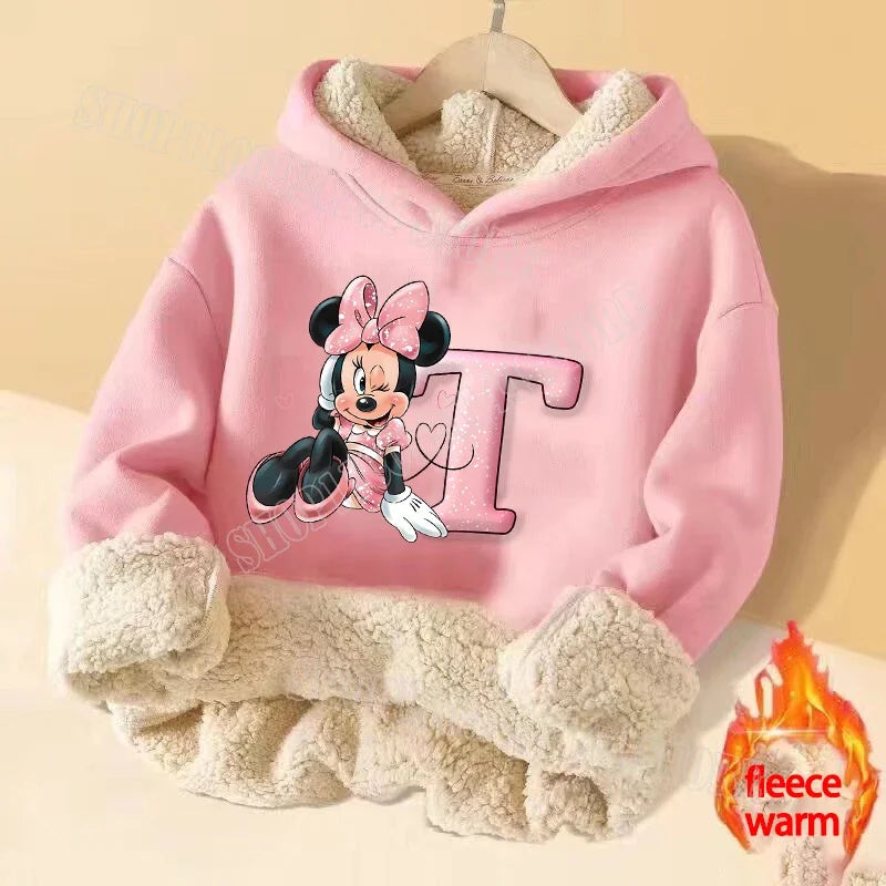 Minnie Mouse Girl Pullover Hoodie: Warm & Stylish Winter Sweatshirt