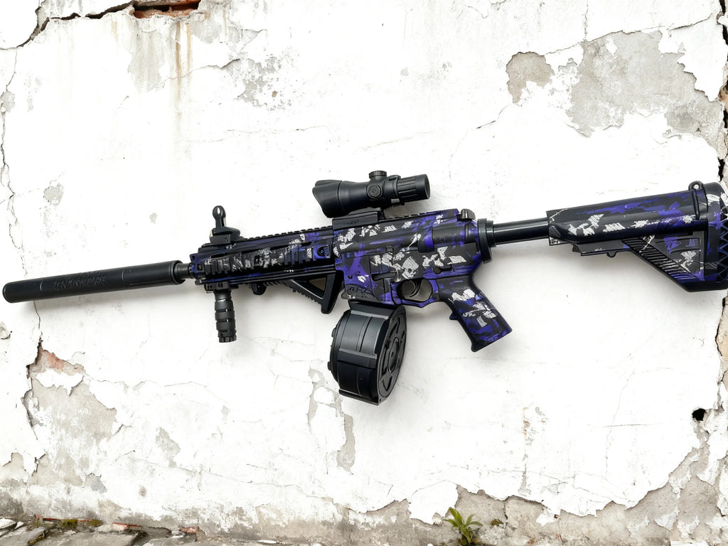 Ultra Shoppings M416 Gel Blaster Gun for men and teens, full auto, 16m straight shooting, ideal for outdoor battlefield play