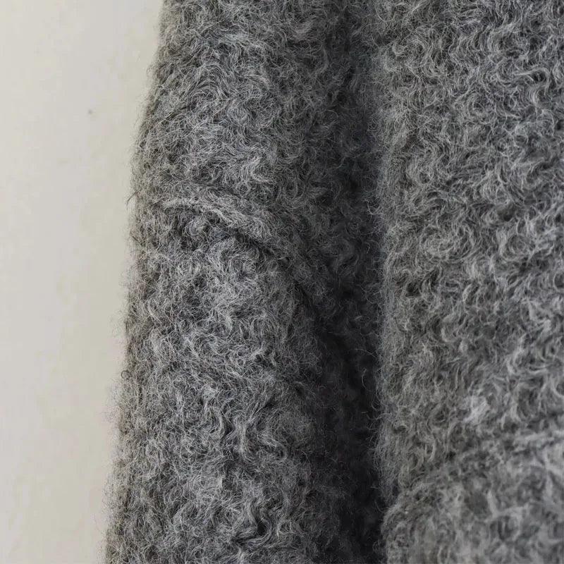 Women's Short Tweed Coat – Zip-Up Crop Style