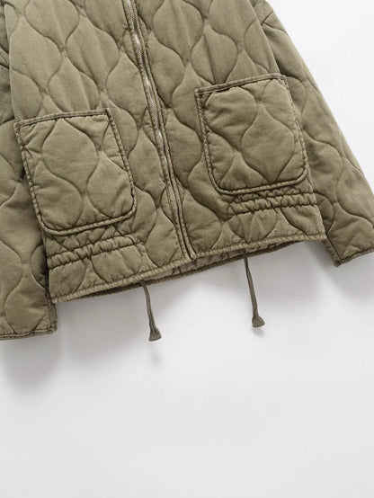 High Collar Quilted Coat – Retro Meets Modern