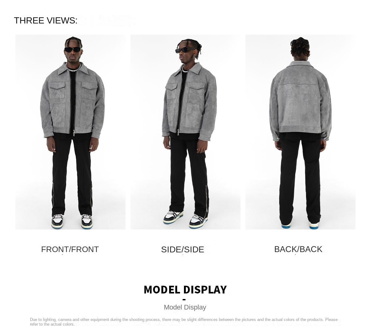 Casual Oversize Men's Jacket – Lapel Zipper Thick Coat