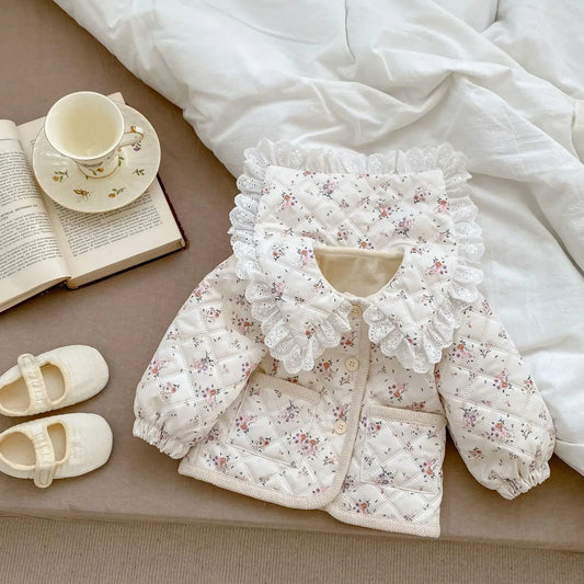 Baby & Toddler Girls’ Winter Coat – Soft Floral
