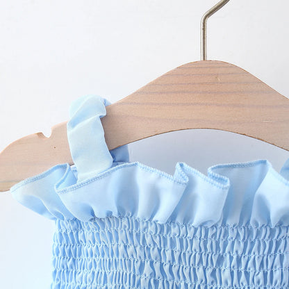 Toddler Girl Embroidered Mesh Party Outfit