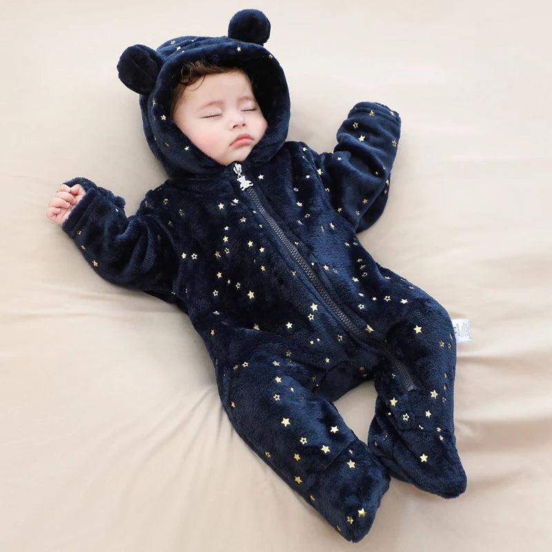 Cozy Cartoon Print Baby Bodysuit – Unisex 0-19 Months