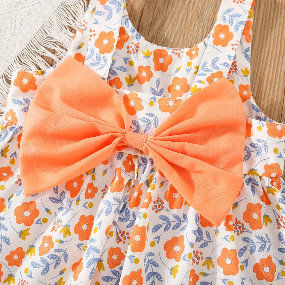 Baby Girl Cotton Sundress with Bow