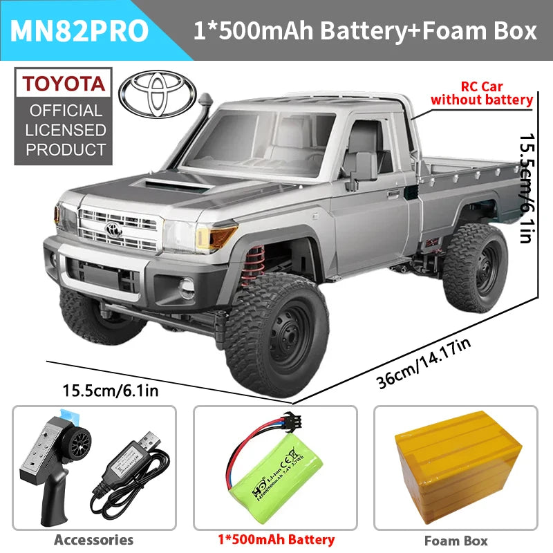 RC Pickup Truck MN82 – 1/12 Scale 4WD Off-Road Toy Car