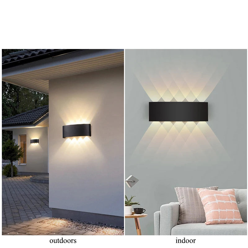 Up & Down LED Wall Lamp: Waterproof Lighting for Indoor & Outdoor Spaces