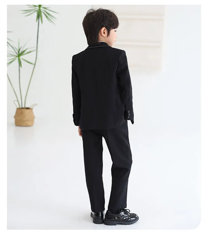 Boys’ Complete 5-Piece Dress Set – Wedding, Piano & Host Costume
