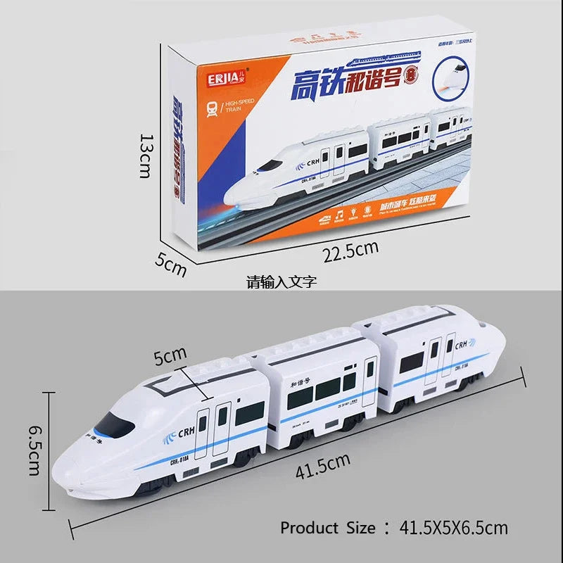 DIY High-Speed Electric Train Toy with Sound & Light – Educational Fun!