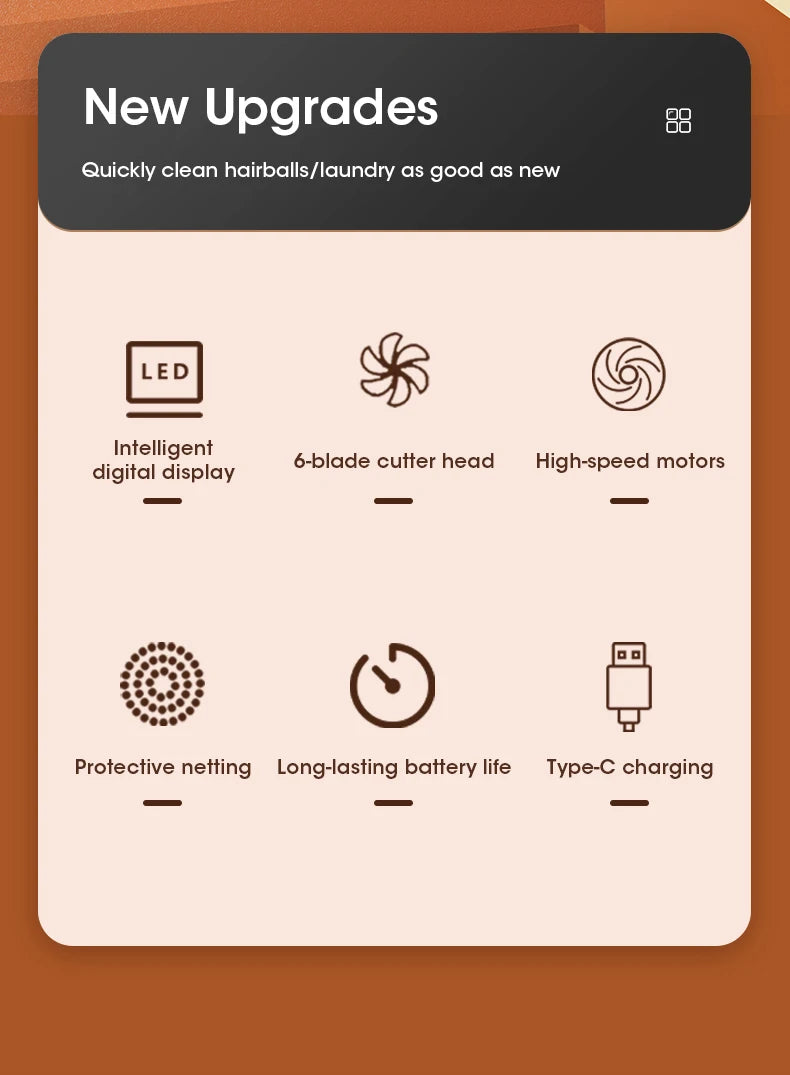 USB Rechargeable Fabric Shaver: Remove Fuzz with Ease