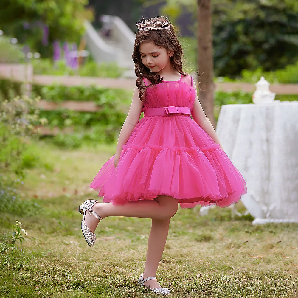 Elegant Girls Party Dress – Trailing Evening Gown