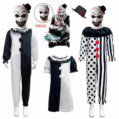 Scary Terrifier Costume – Kids’ Joker & Clown Cosplay Halloween Suit