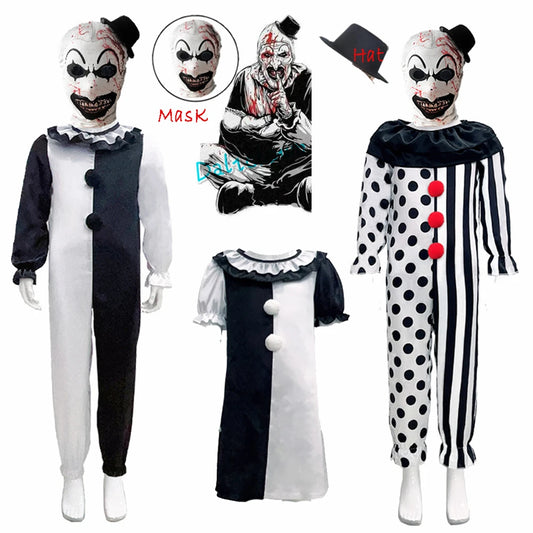 Scary Terrifier Costume – Kids’ Joker & Clown Cosplay Halloween Suit