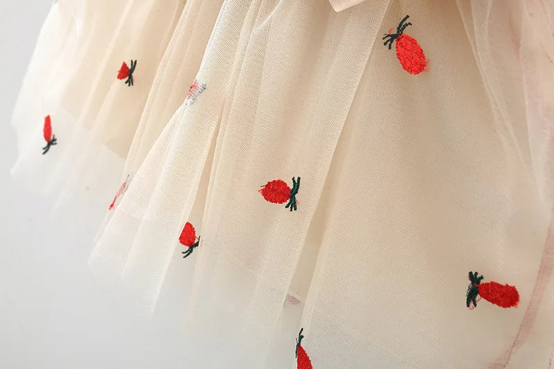 Baby Girl Short Sleeve Mesh Princess Dress