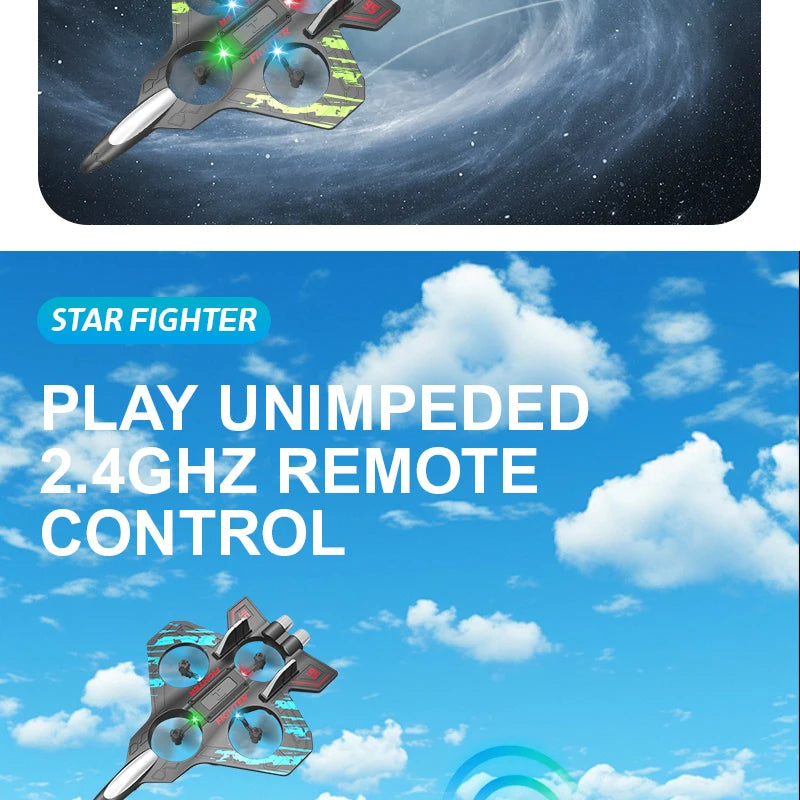 Foam RC Jet Plane – Easy Fly Glider Helicopter with Light