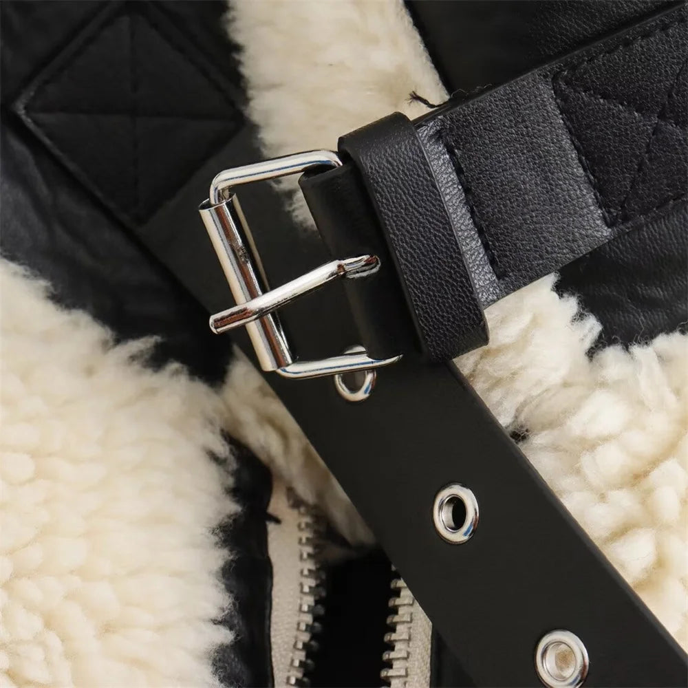 Fur-Integrated Moto Coat – Fall/Winter 2025 Fashion
