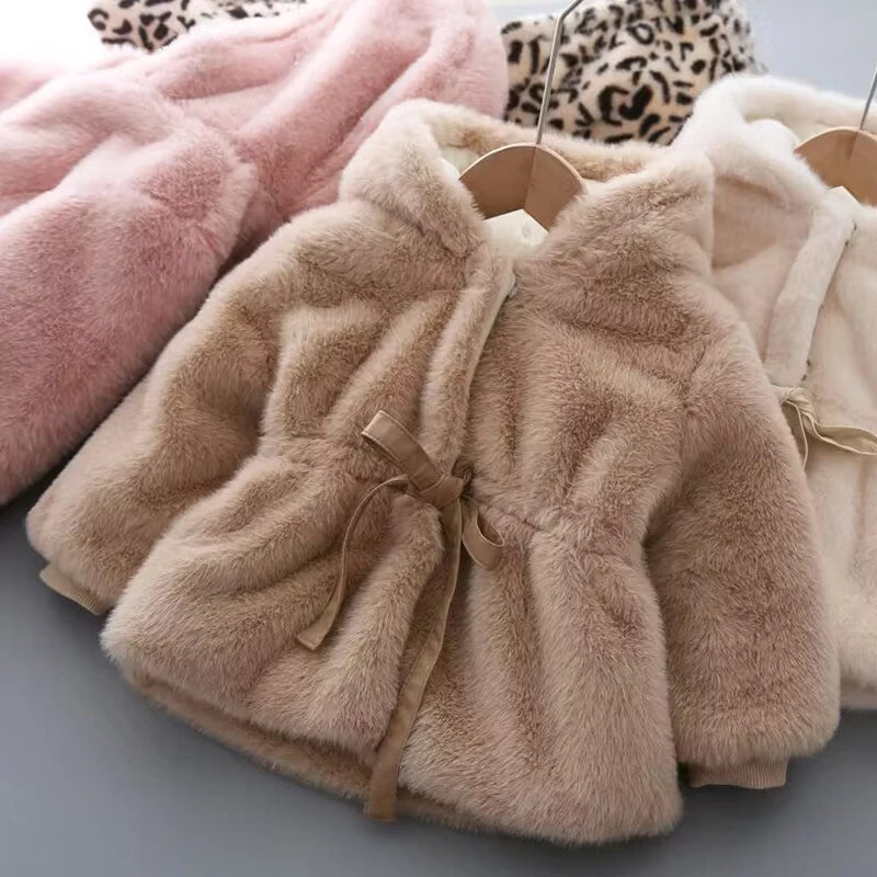 Warm Girls’ Jacket – Long Sleeve Plush Outerwear