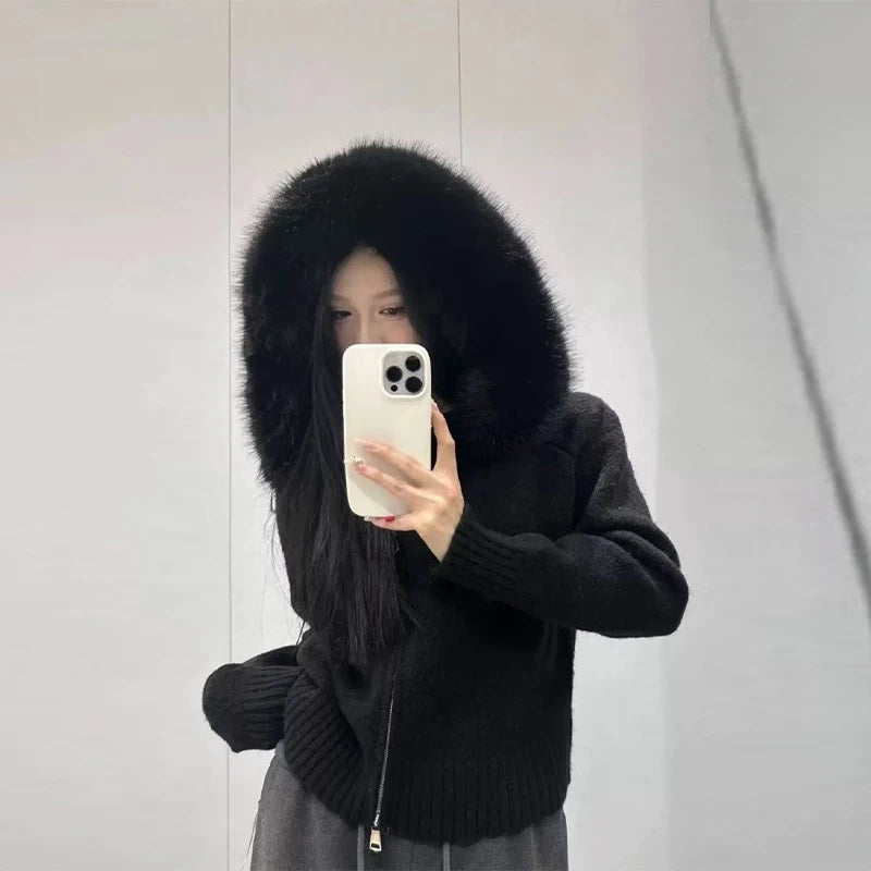 Fashionable Ladies’ Sweater Coat – 2025 Autumn New