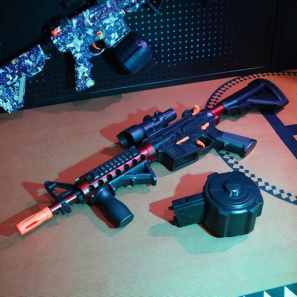 Ultra Shoppings high-performance water gel ball blaster toy gun for safe outdoor fun, shown with water gel bullets.