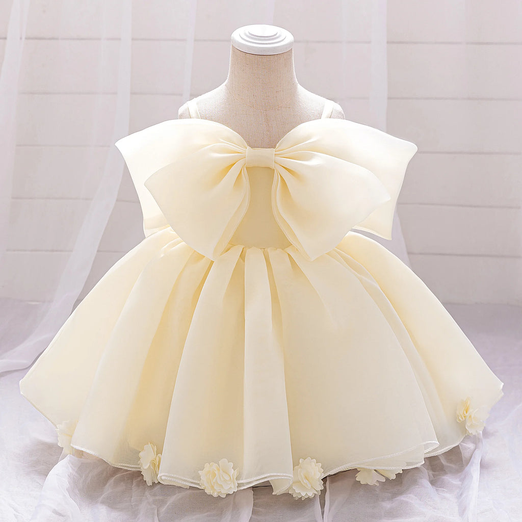 Baby Girl Baptism Dress – 1st Birthday Pink Gown