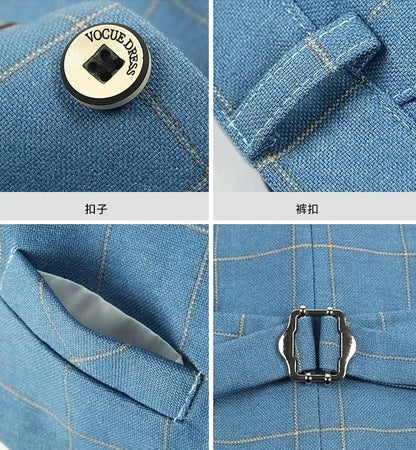 Boys’ 4-Piece Summer Suit – Vest, Shirt, Pants & Bowtie for Weddings