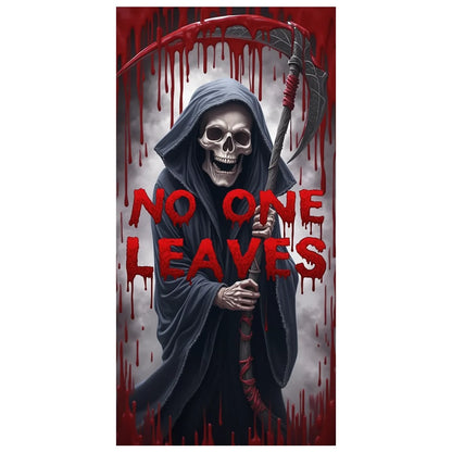 Halloween Door Banner – Scary Moon Night & Cemetery Scene