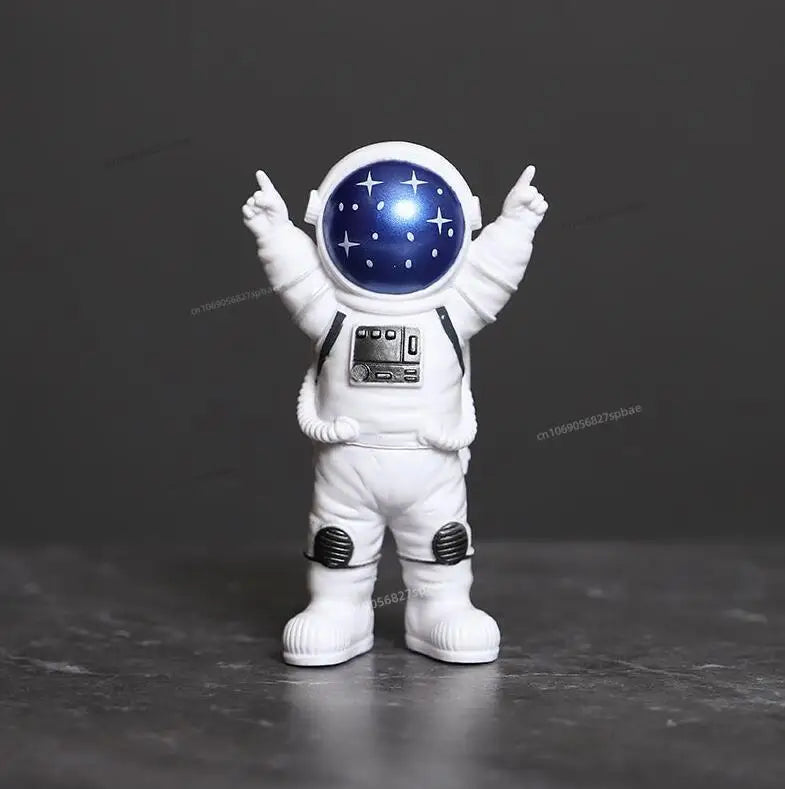 Cosmic Adventures: 4-Piece Astronaut Figurine Set for Kids & Home Decor