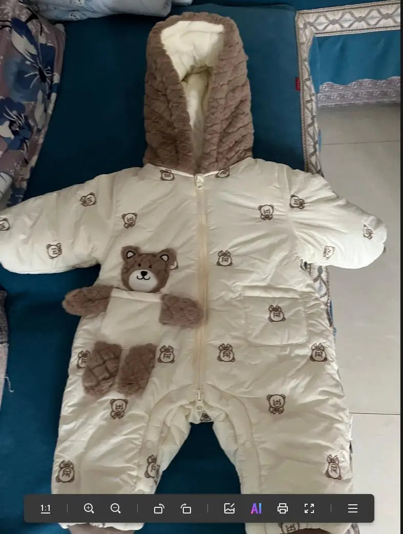 Baby Cotton-Padded Romper – Soft & Warm